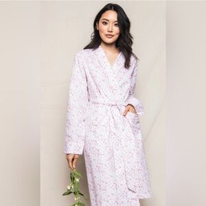 Petite Plume robe small Womens twill Dorset floral pink white NEW